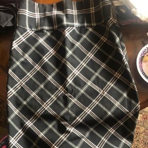 Plaid pencil skirt